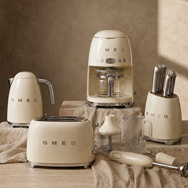 Smeg 50's Style Dolce Casa Krem 5 Parça Çeyiz Seti