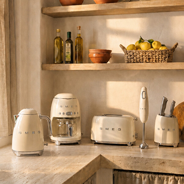 Smeg 50's Style Dolce Casa Krem 5 Parça Çeyiz Seti