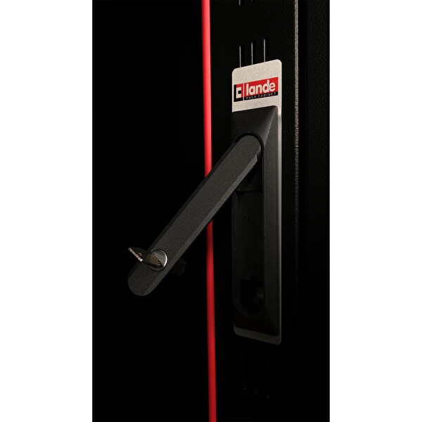 Lande 26U 19” 600x800 Dikili Tip Server - Bilgisayar Dolabı Siyah