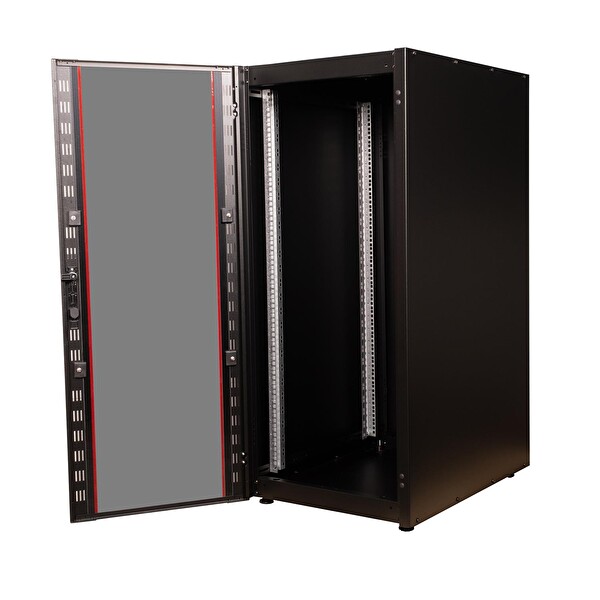 Lande 26U 19” 600x800 Dikili Tip Server - Bilgisayar Dolabı Siyah