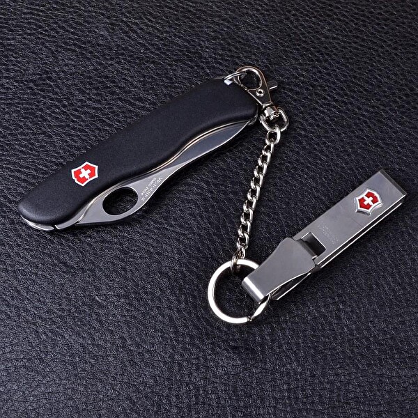 Victorinox 4.1859 Kemere Takılabilir Zincirli Çelik Anahtarlık