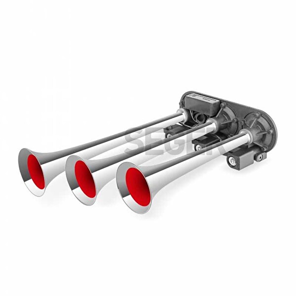 Seger 3 Borulu Melodili Nostalji Kırmızı Plastik Borulu Korna 82EN12.000.03K