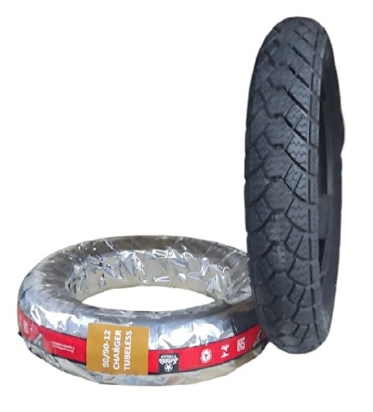 Servis 90/90-12 TL Dubleks Charger 6PR 54J Kışlık Scooter Lastik