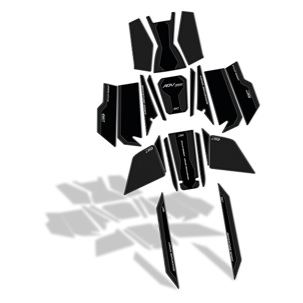 GP Kompozit Honda ADV 350 2023-2025 Uyumlu Full Pad Seti Karbon