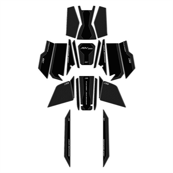 GP Kompozit Honda ADV 350 2023-2025 Uyumlu Full Pad Seti Karbon