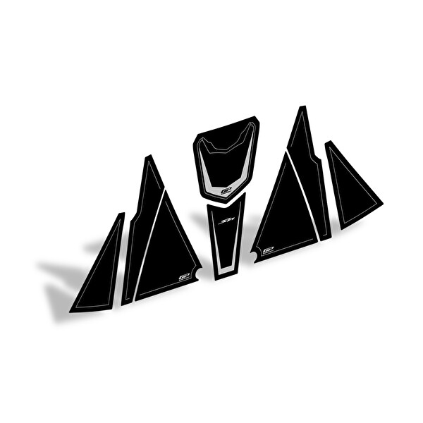 GP Kompozit Honda SH 125 2024-2025 Uyumlu Tank Pad - Siyah