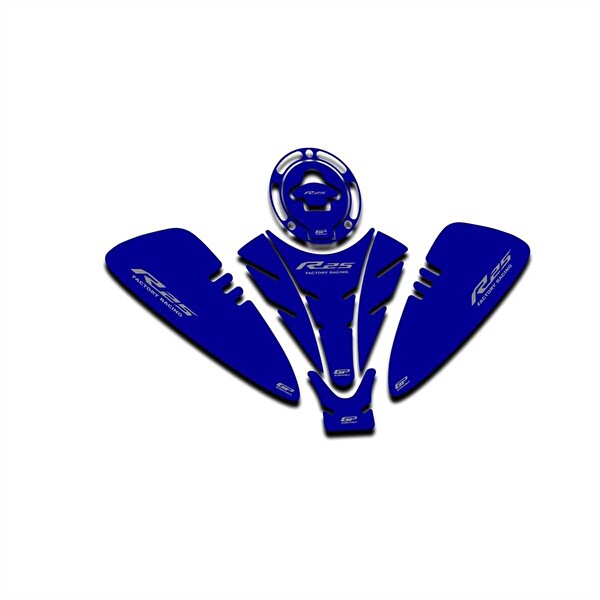 GP Kompozit Yamaha R25 2019-2024 Uyumlu Tank Pad Seti Mavi
