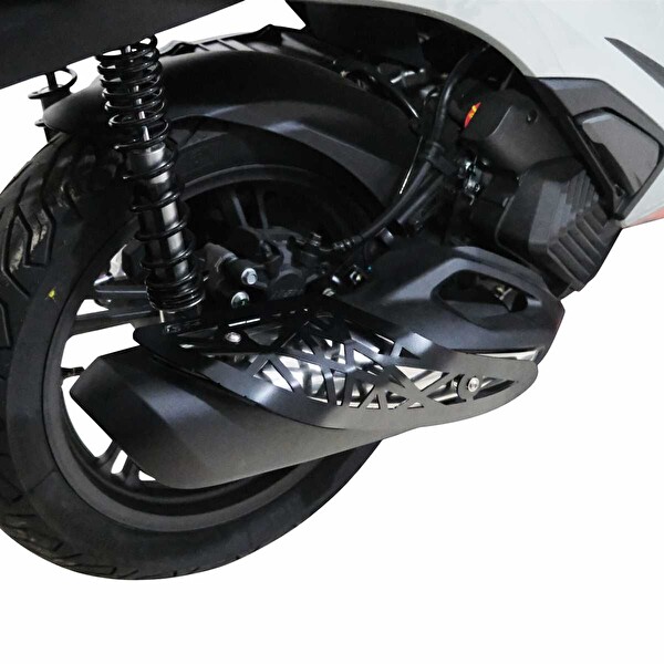 GP Kompozit Honda SH 125 2024-2025 Uyumlu Egzoz Koruma Kapağı Siyah