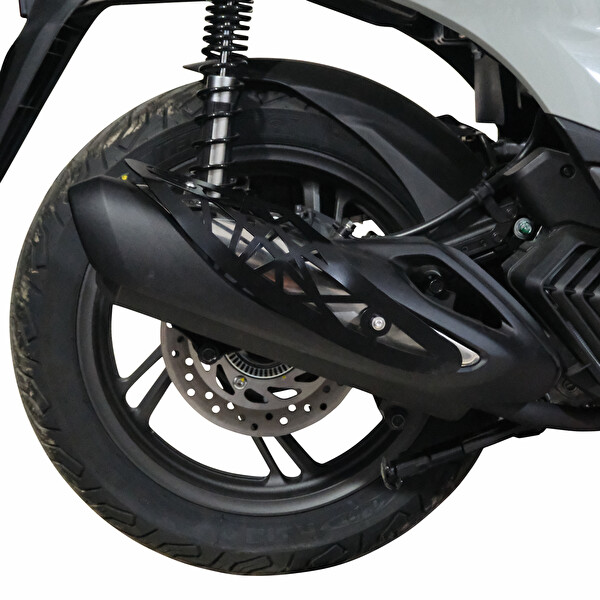 GP Kompozit Honda SH 125 2024-2025 Uyumlu Egzoz Koruma Kapağı Siyah