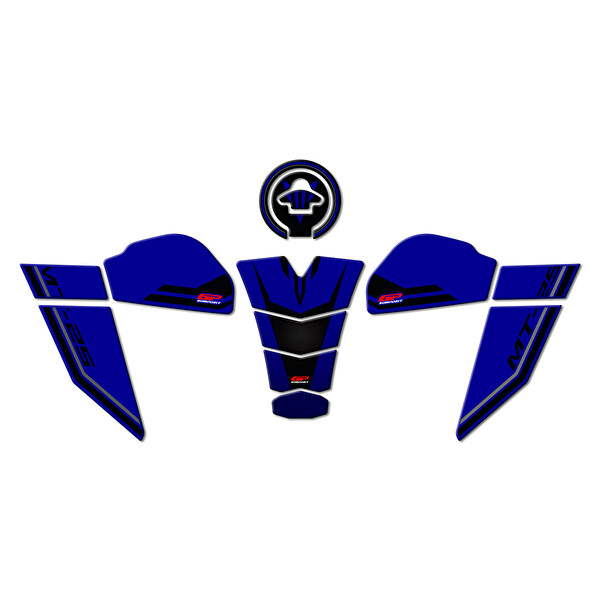 GP Kompozit Yamaha MT-25 2020-2024 Uyumlu Tank Pad Seti Mavi