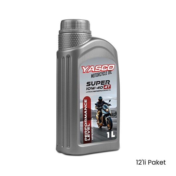 Yasco Super 10W-40 4T 1 L Motor Yağı 12'li (Üretim Yılı: 2024)