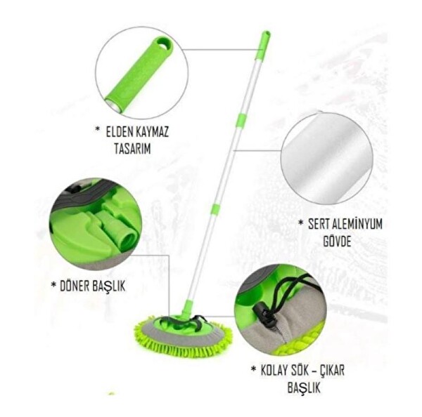 ZHL Tools Yedek Bezli Mikrofiber Araba Yıkama Fırçası