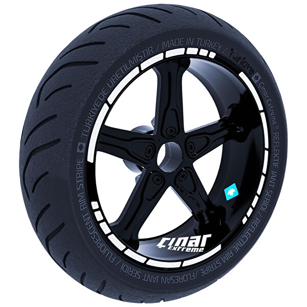 Çınar Extreme Reflektif Moto GP Stili Gri Jant Şeridi Sticker