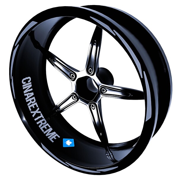 Çınar Extreme 3 Parça Tasarımlı Taş Grisi Jant Şeridi Sticker