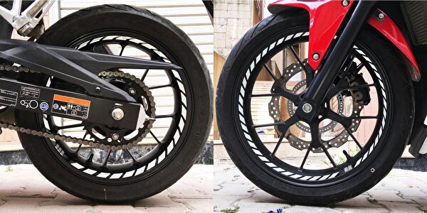 Tam Tur Reflektif Beyaz (gri) Supersport İç Jant Şeridi Sticker