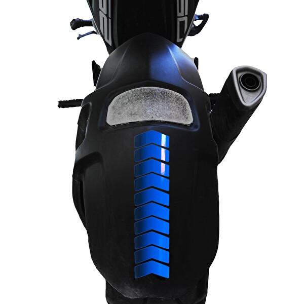 Çınar Extreme Ok Tasarımlı Azur Mavi Çamurluk Kask Sticker