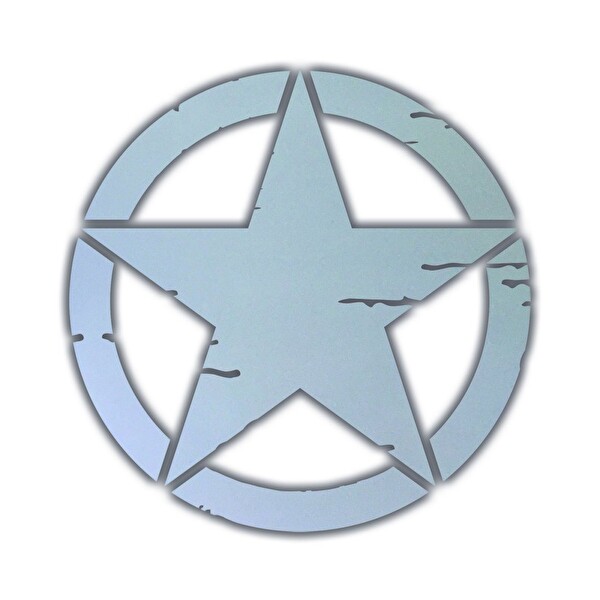 Çınar Extreme 2'li Büyük Boy Eskitilmiş Askeri Yıldız Seti Reflektif Sticker