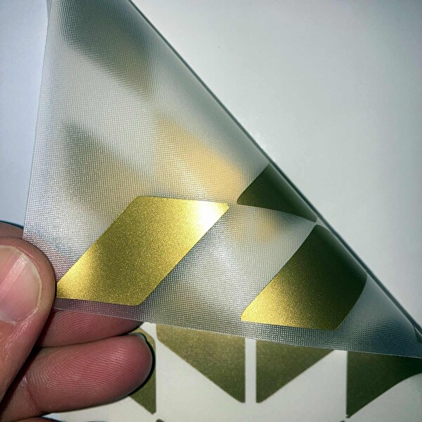 Çınar Extreme Yaldızlı Gold Damalı Kask Motosiklet Sticker Takımı