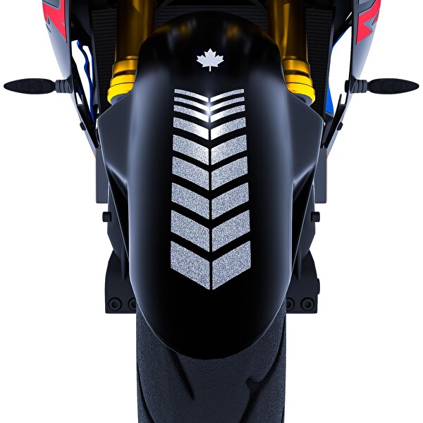 Çınar Extreme 2 Adet Sport Motosiklet Çamurluk Yaldızlı Gümüş Kask Sticker