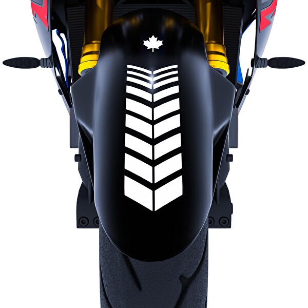 2 Adet Sport Motosiklet Çamurluk Süt Beyaz Kask Sticker