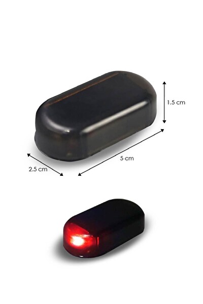 Mega Oto Market Sahte Alarm Güvenlik Yanıp Sönen Güneş Enerjili Şarjlı Led Işık