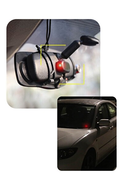 Mega Oto Market Sahte Alarm Güvenlik Yanıp Sönen Güneş Enerjili Şarjlı Led Işık