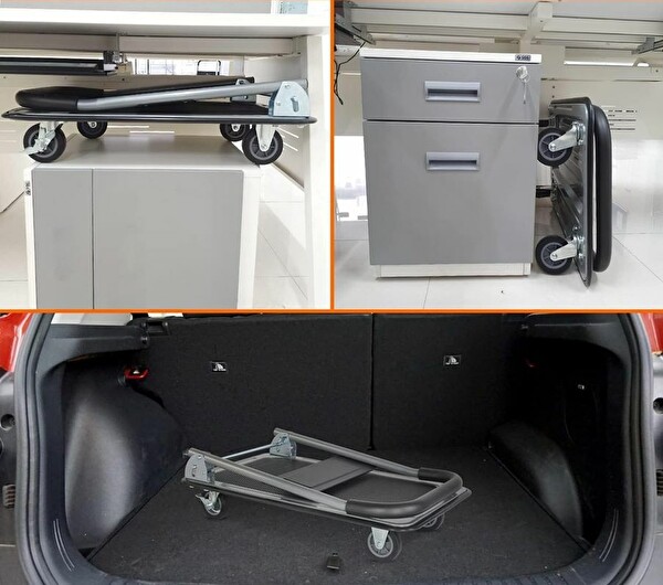 Duffmart PR2190 Pro Katlanır Platform 4 Tekerlekli Paket Taşıma Arabası 150 KG