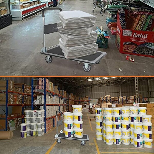 Duffmart PR2190 Pro Katlanır Platform 4 Tekerlekli Paket Taşıma Arabası 150 KG