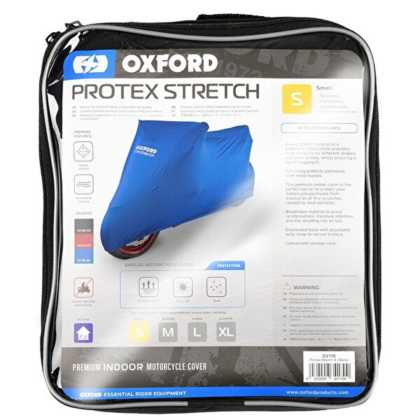 Oxford Motosiklet Protex Indoor Premium Stretch-Fit Kılıf İç Mekan Small Mavi CV178