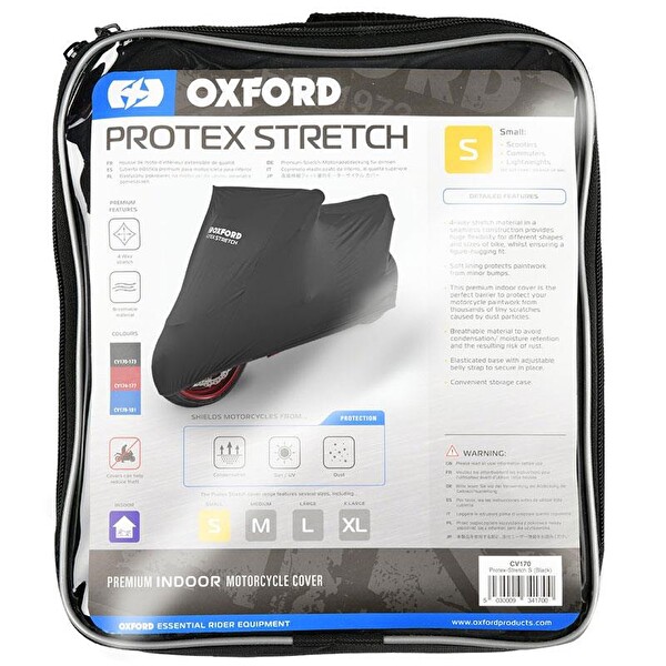 Oxford Motosiklet Protex Indoor Premium Stretch-Fit Kılıf İç Mekan Large Siyah CV172