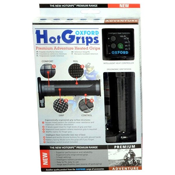 Oxford Motosiklet HotGrips Premium Adventure Elcik Isıtma OF690