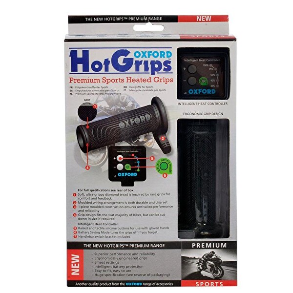 Oxford Motosiklet HotGrips Premium Sports Elcik Isıtma OF692