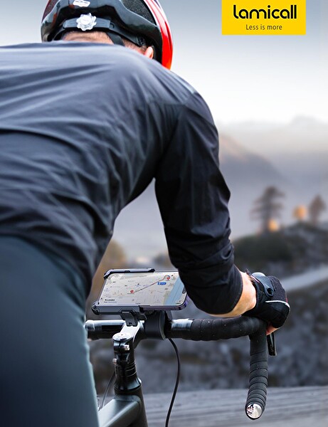 Lamicall BP09B Motosiklet ve Bisiklet Telefon Tutucu Hızlı Sök Tak