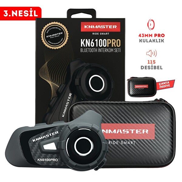 Knmaster KN6100 Pro Motosiklet Kask Bluetooth Intercom Kulaklık Seti
