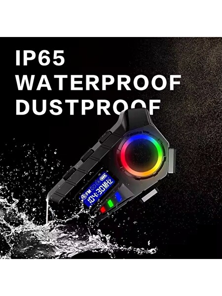 Pell Y30 Kask Kulaklık Bluetooth Motosiklet Kulaklık Rgb Radyolu Intercom