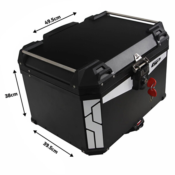 GP Kompozit Universal 57 LT Alüminyum Motosiklet Çantası Siyah