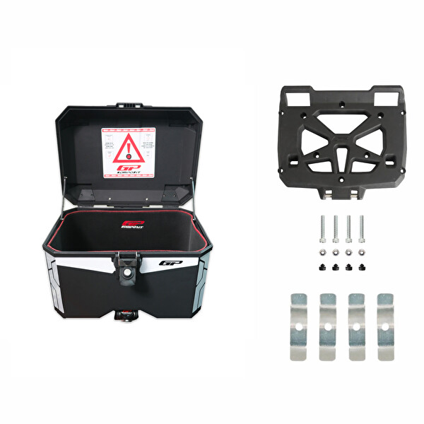 GP Kompozit Universal 45 LT Plastik Motosiklet Çantası Siyah