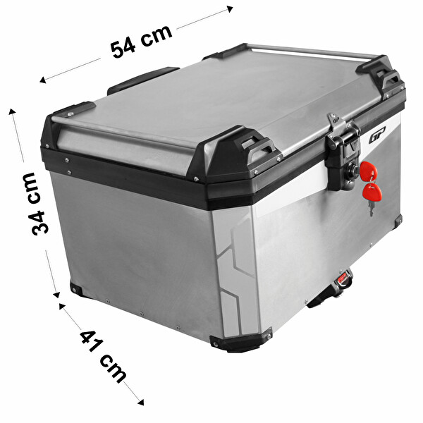 GP Kompozit Universal 75 LT Alüminyum Motosiklet Çantası Gri