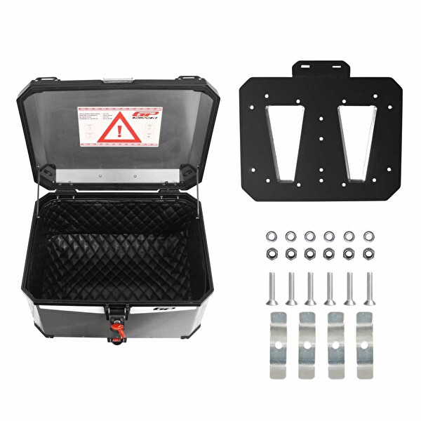 GP Kompozit Universal 75 LT Alüminyum Motosiklet Çantası Gri