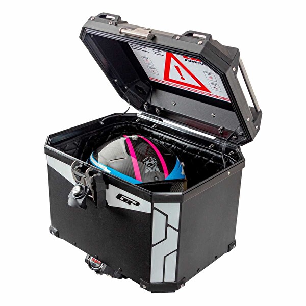 GP Kompozit Universal 37 LT Alüminyum Motosiklet Çantası Siyah