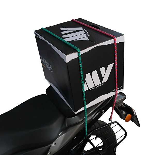 GP Kompozit Siyah Kask Filesi - 2'li Bagaj Lastiği - Buff