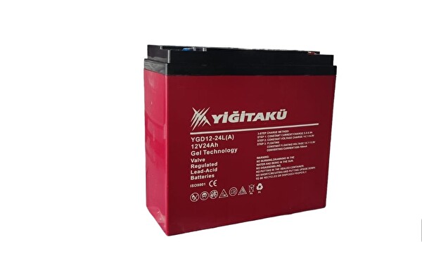 Yiğit Akü 12 Volt 24 Amper 24Ah 4'lü Paket Jel Akü 169x179x78 MM - Üretim Yılı: 2026