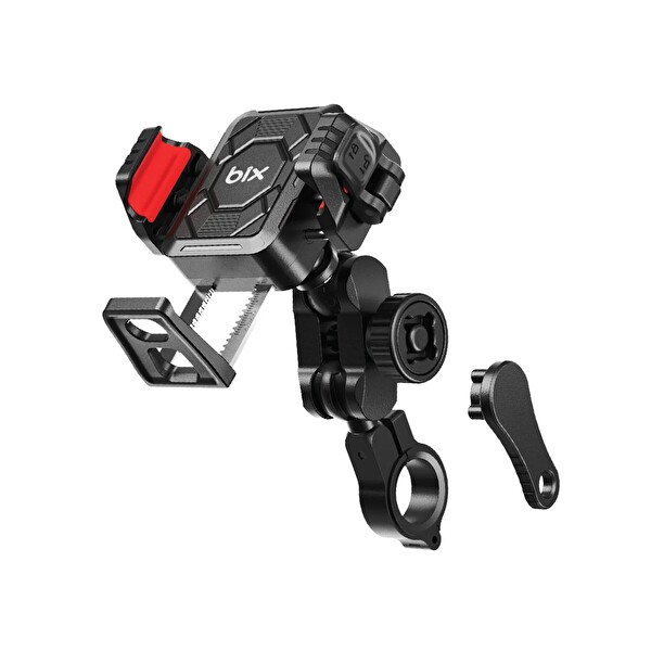 Bix BPH04 Gidon Bağlantılı 360° Ayarlanabilir Titreşim Önleyici Motosiklet & Bisiklet Telefon Tutucu