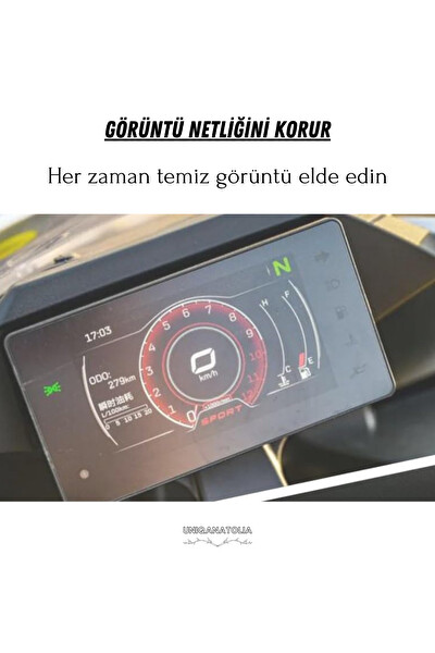 Uniqanatolia Cf Moto Yeni 250 Sr Tuşsuz Model Gösterge Uyumlu Nano Ekran Koruyucu 2023 2024