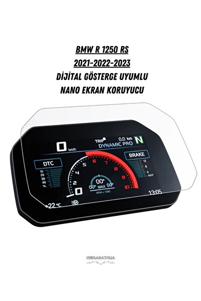 Uniqanatolia BMW R 1250 RS 2021 2022 2023 Dijital Gösterge Uyumlu Nano Ekran Koruyucu