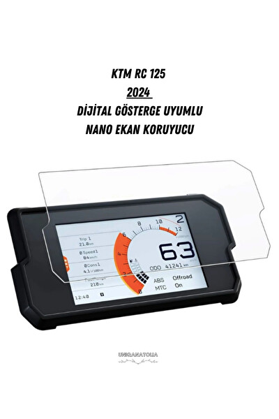 Uniqanatolia Ktm RC 125 Dijital Gösterge 2024 Uyumlu Nano Ekran Koruyucu