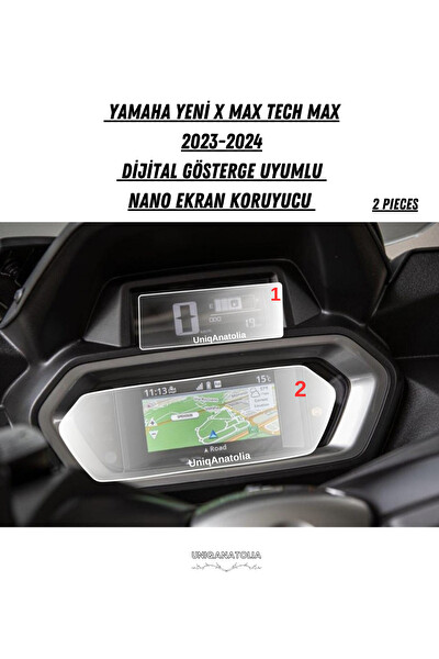 Uniqanatolia Yamaha Yeni X Max Tech Max 2023 2024 Dijital Gösterge Uyumlu Nano Ekran Koruyucu