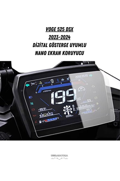 Uniqanatolia Voge 525 DSX 2023 2024 Dijital Gösterge Uyumlu Nano Ekran Koruyucu