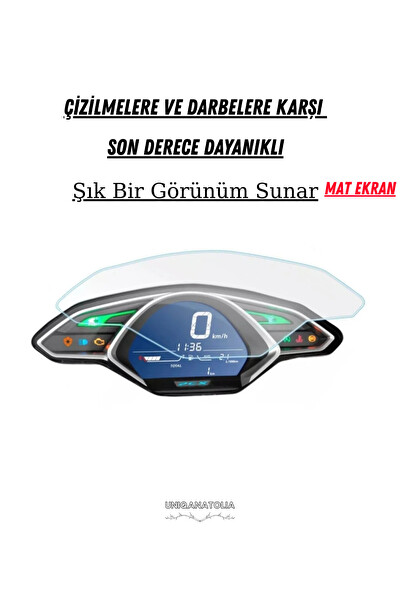 Uniqanatolia Honda Pcx 2018-2020 Dijital Gösterge Uyumlu Mat Ekran Koruyucu