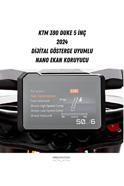 Uniqanatolia Ktm 390 Duke 5 inç 2024 Dijital Gösterge Uyumlu Nano Ekran Koruyucu